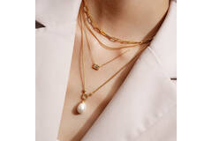  Reimaginer - Argent / GP 14 carats - Perle - 53cm